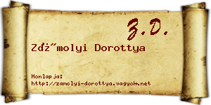 Zámolyi Dorottya névjegykártya